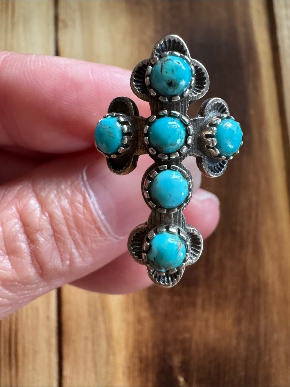 Turquoise Cross Ring